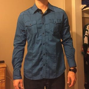 Buckle Button Up Mens Dress Shirt